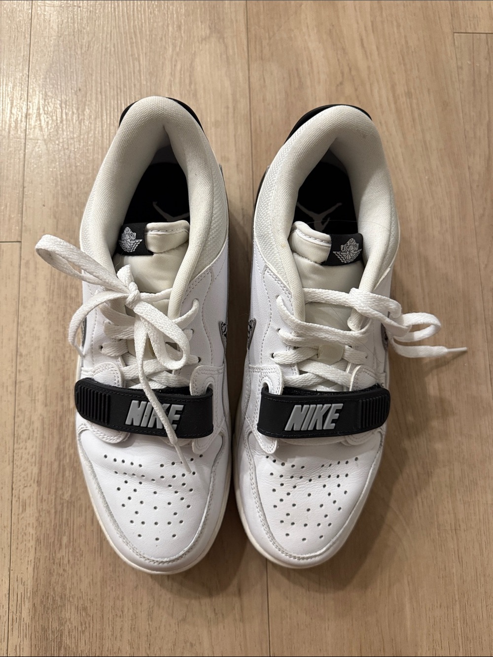 Nike White Black Low-Top Sneakers with Elephant Print Accent